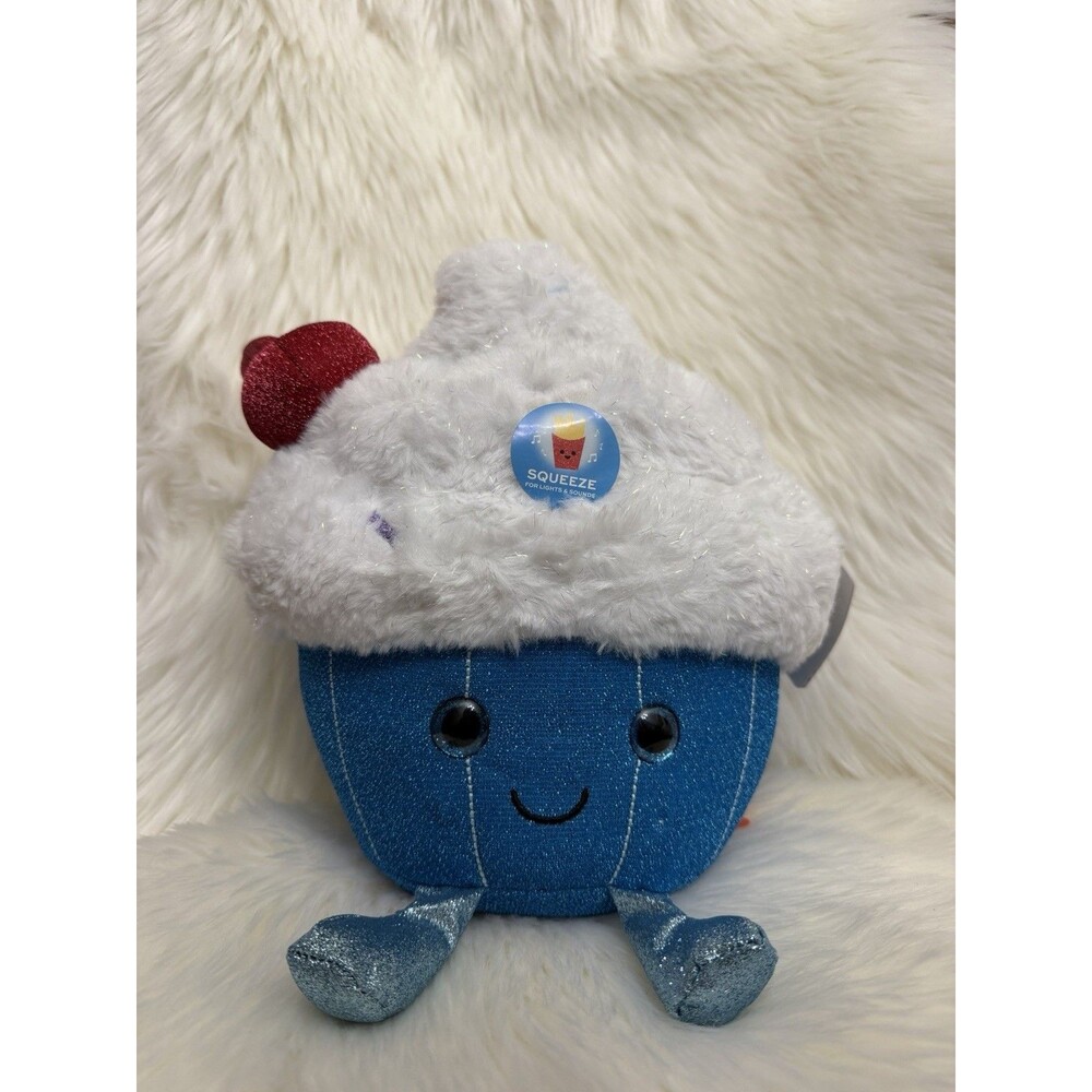 F.A.O. Schwarz Glow-Brights Snack Shop Plush – Blue Cupcake – Lights & Sounds